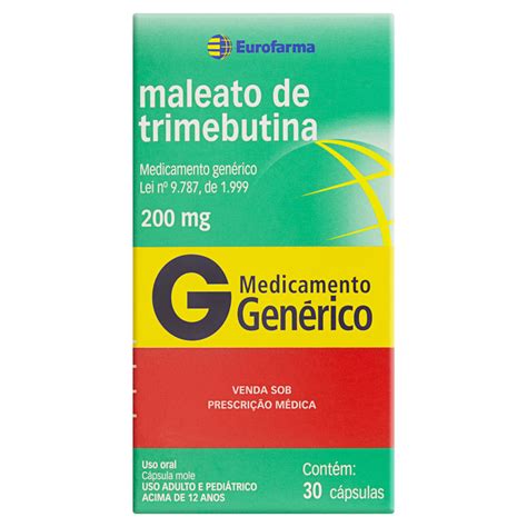 MALEATO DE TRIMEBUTINA 200MG EUROFARMA CAIXA 30 CÁPSULAS - GTIN/EAN/UPC ...