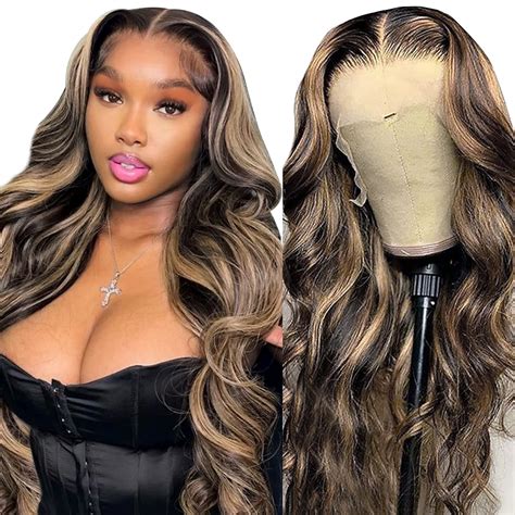 Amazon Megalook Inch B Highlight Ombre Lace Front Wig