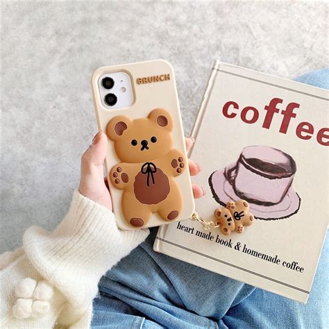 Cute Bear Phone Case Kawaii Cute Phone Caseiphone Etsy