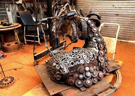 Andrew Whiteheads Incredible Scrap Metal Sculptures