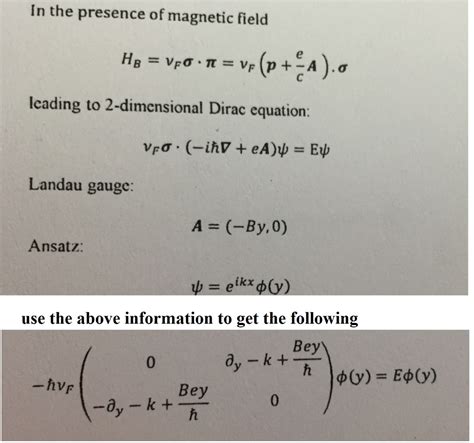 Solved In The Presence Of Magnetic Field Leading To Chegg