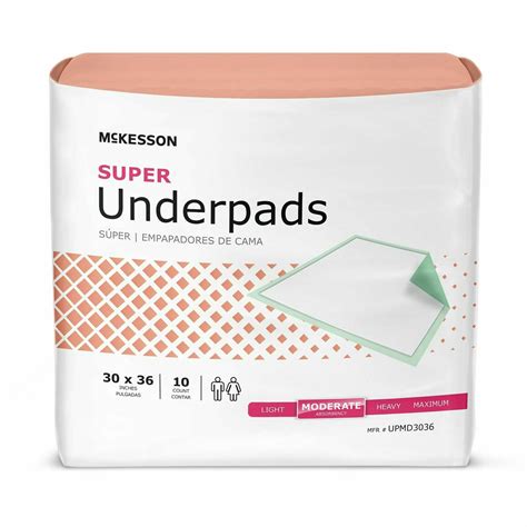 McKesson Super Disposable Fluff Polymer Underpad Moderate Absorbency