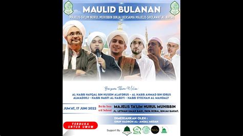 Sedang Berlangsung Maulid Bulanan Majelis Ta Lim Nurul Muhibbin Binjai