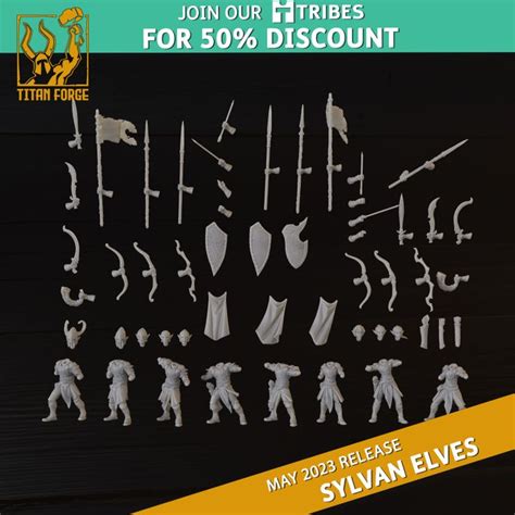 D Printable Sylvan Elves Bundle By Titan Forge Miniatures