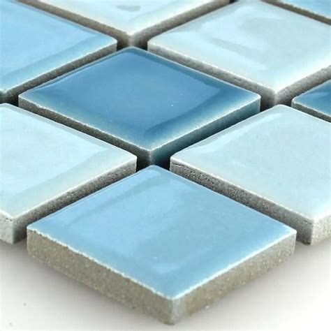 Muster Von Mosaikfliesen Keramik Blau Mix TM