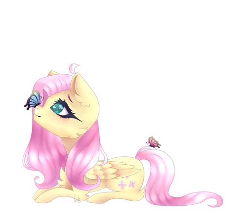 Safe Artist Luulyh Fluttershy Butterfly Pegasus Pony