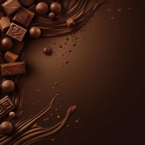 Premium Photo | Realistic chocolate background for world chocolate day