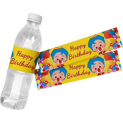 Pcs Plim Plim Clown Custom Text Mineral Water Bottle Label The Best