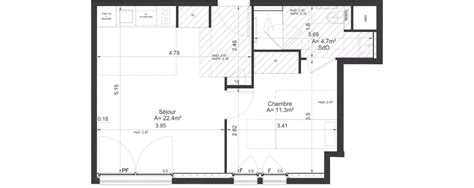 Plan Appartement T2 De 38 40 M² Neuf à Clermont Ferrand Résidence N