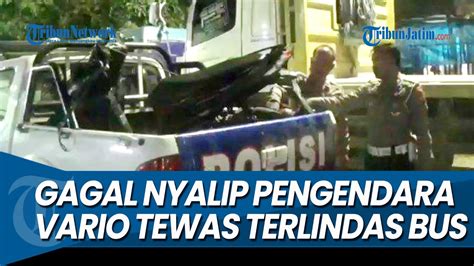 LAKA MAUT SURAMADU Gagal Nyalip Truk Pengendara Vario Tewas Terlindas