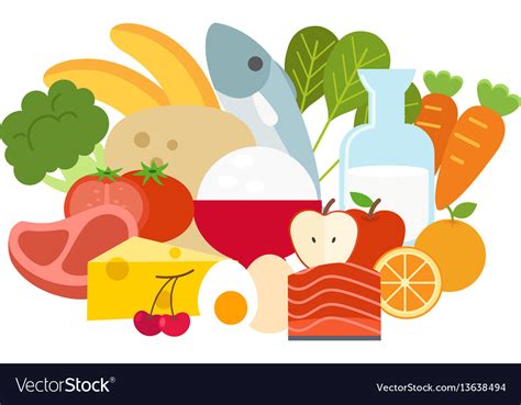 Healthy Food Concept Royalty Free Vector Image