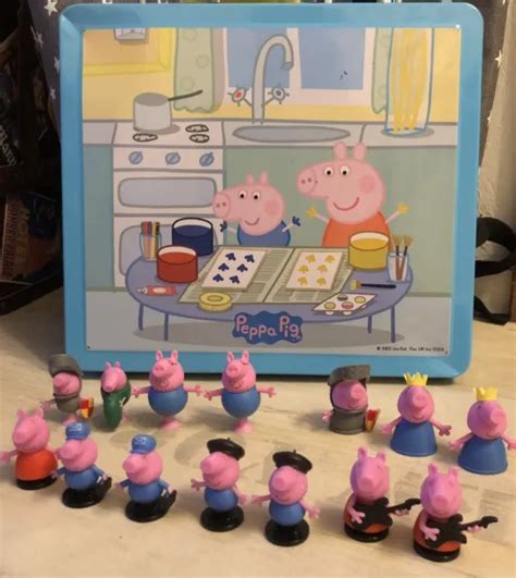 Peppa Pig Wutz Set Koffer Stifte Sammelfiguren Figuren Stempel Lineal