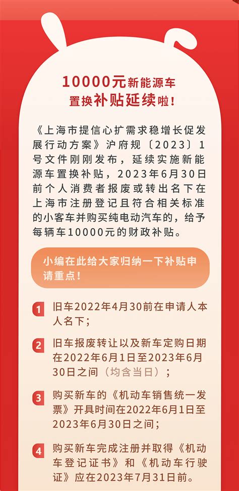 1万元，再延半年！上海市政府喊你“换新车”了！申请条件是什么？如何申请？速看补贴消费给予