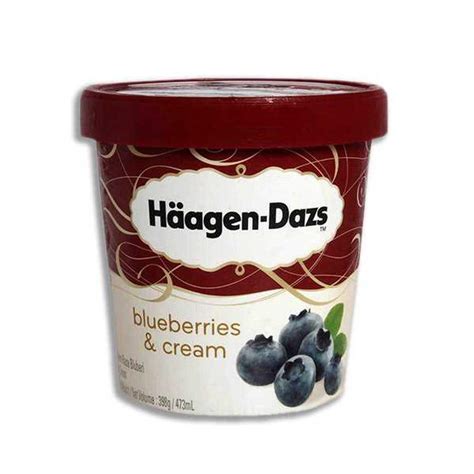 Haagen Dazs Blueberries And Cream Ice Cream 473ml