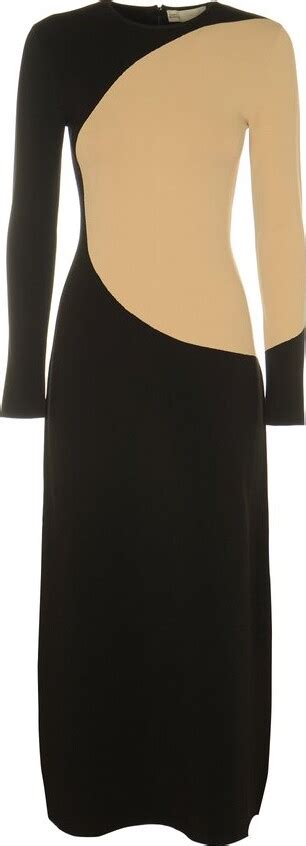 Tory Burch Colour Block Crewneck Midi Dress ShopStyle