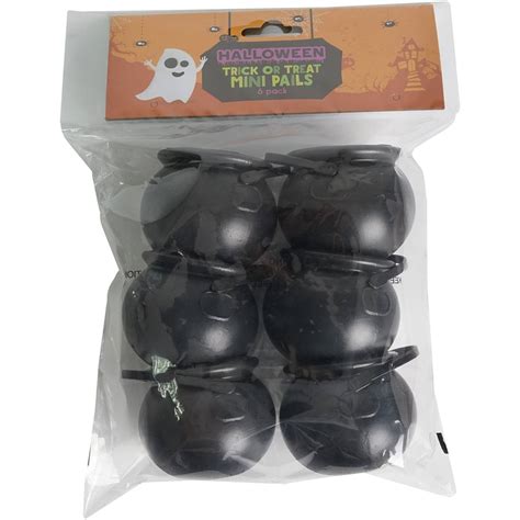 Halloween Trick Or Treat Mini Pails Assorted 6 Pack Woolworths