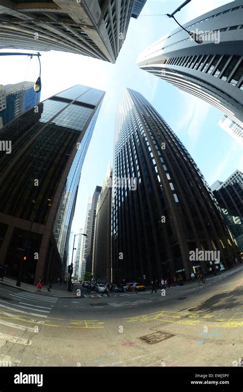 Sky And Streets Between Skyscrapers Stock Photo Alamy