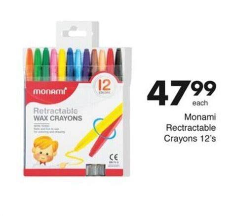 Monami Rectractable Crayons S Offer At Save