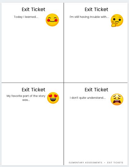 Emoji Exit Ticket Ideas That Make Reflection Time Fun Exit Tickets