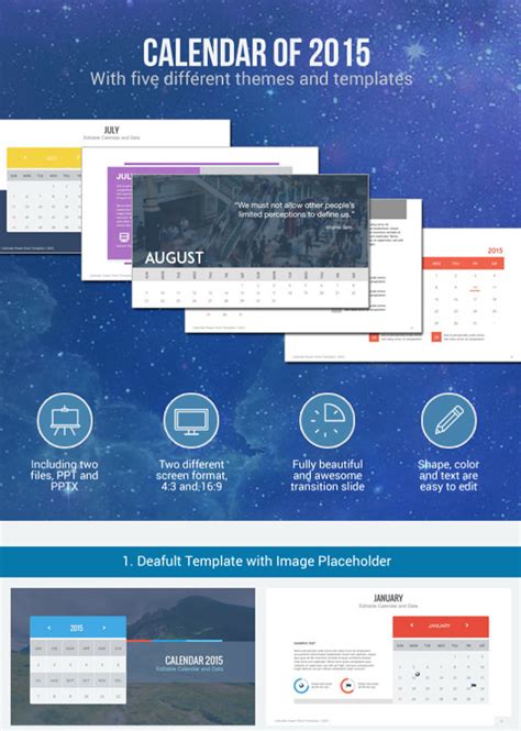 Powerpoint templates calendar
