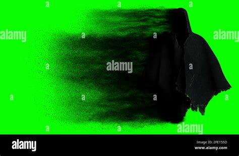 Scary Fear Ghost With Dark Particles Realistic Green Screen 4k Animation Stock Video Footage