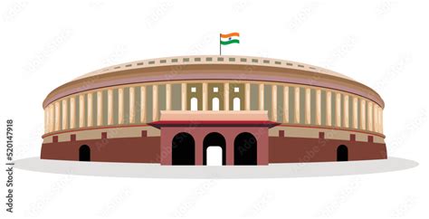 Parliament of India vector illustration Stock Vector | Adobe Stock