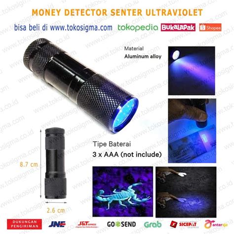 Jual Senter Ultraviolet Deteksi Cek Uang Portable Money Detector Uv Led