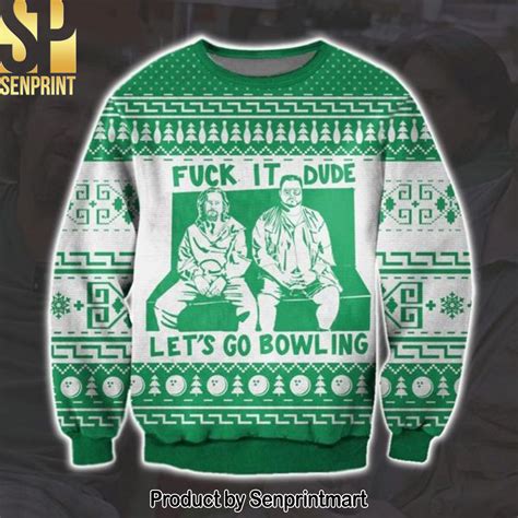 The Big Lebowski Fuck It Dude Let Is Go Bowling Knitting Pattern 3D
