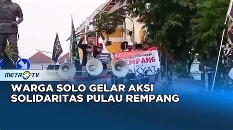 Warga Solo Gelar Aksi Solidaritas Pulau Rempang Youtube