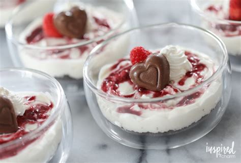 No Bake Chocolate Raspberry Cheesecakes