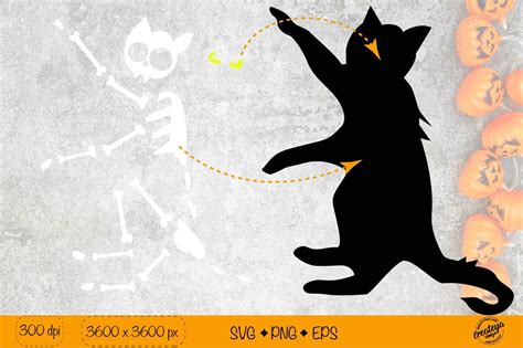 Black Cat Silhouette Svg Scary Cat Halloween Svg Bundle By Createya