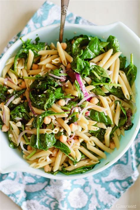 Spinach And Feta Pasta Salad Living The Gourmet