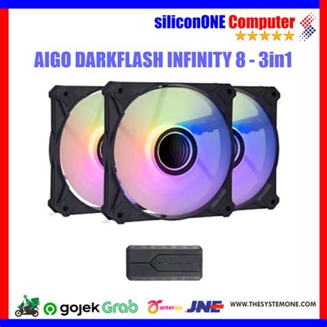 Jual AIGO INFINITY 8 DARKFLASH 3IN1 FAN CASE CASING Hitam Kota