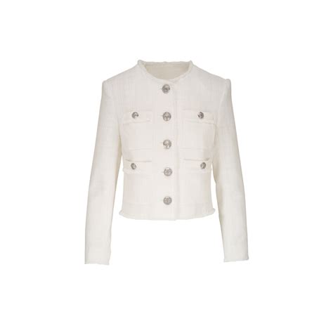 Veronica Beard Olbia Off White Tweed Jacket Mitchell Stores