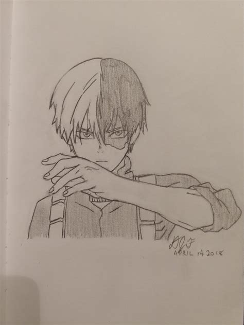 My Hero Academia Drawing Shoto Todoroki