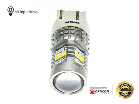 Żarówka Led W21 5W T20 7443 12V 14x SMD 3020 Biały Zimny 6000K CANBUS