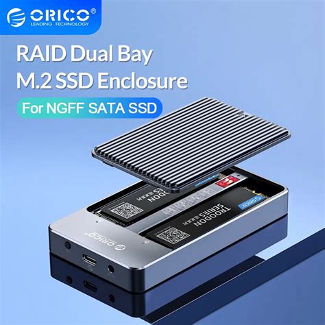 Orico Lsdt Raid Dual Bay M Ssd Case Support M Ngff Sata Ssd Disk For