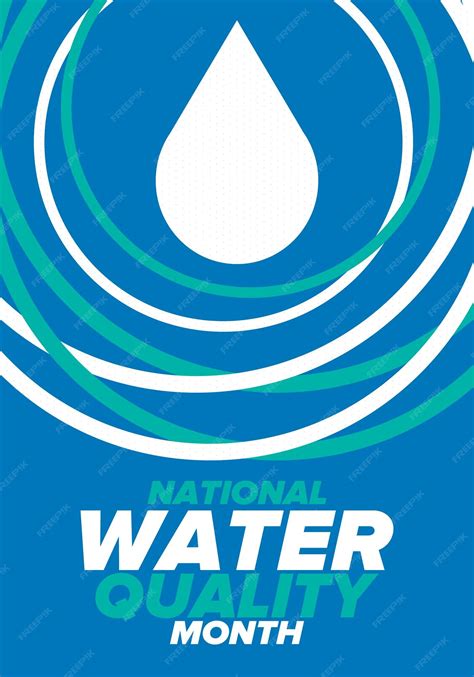 Premium Vector National Water Quality Month Studying The Water Origin