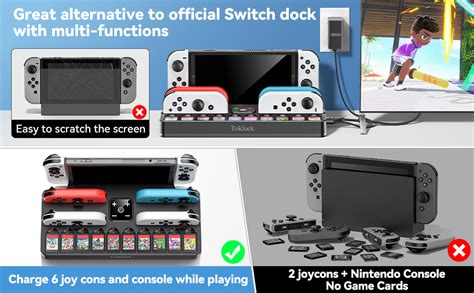 Tokluck Switch Tv Docking Station With Joy Con Charger Switch Charging