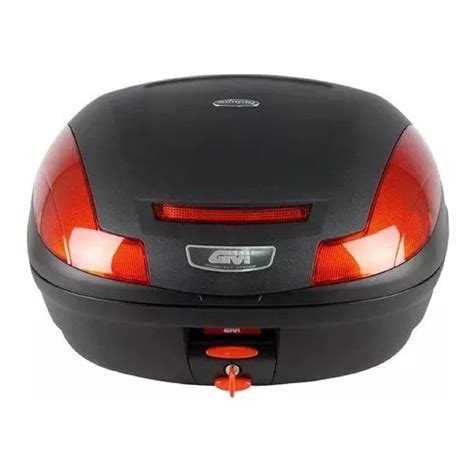 Bau Givi E470 47 L Monolock Lente Vermelha Moto 2 Capacetes Submarino