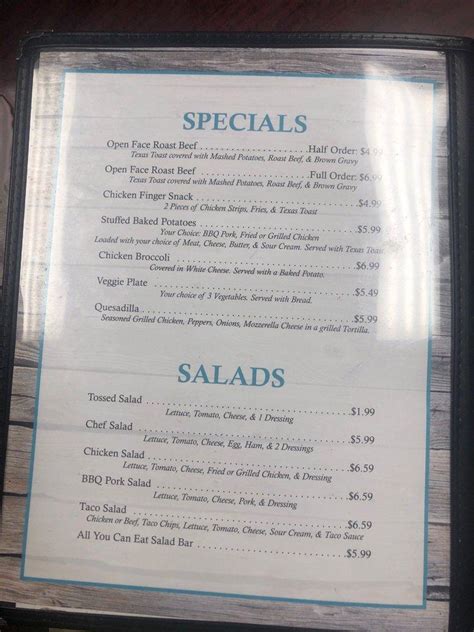 Menu At Mr Sams Cafe Skyline