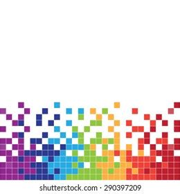 Horizontal Colorful Pixels Stock Vector Royalty Free