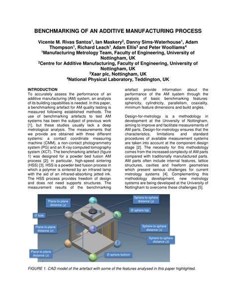 PDF Benchmarking Of An Additive Manufacturing Process