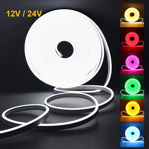 Imperme Vel LED Neon Faixa De Luz Silicone Corda Luzes L Mpada Flex Vel