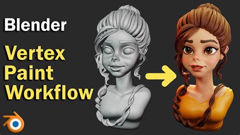 Full Vertex Paint Workflow In Blender Blender Painting Tutorial Youtube