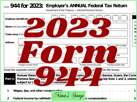 How To Fill Out IRS Form 944 For 2023 Employers Annual Federal Tax