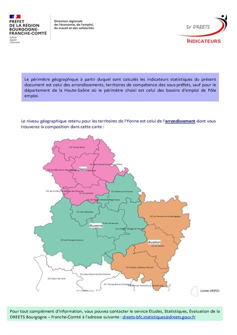 Calam O Dreets Bfc Fiches Territoires Eme Trimestre