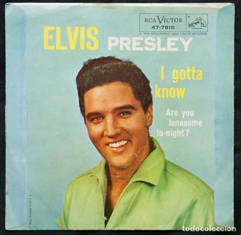 Elvis Presley Are You Lonesome Tonight U Kaufen Vinyl Singles