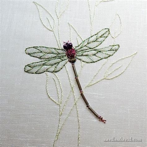 The Final Dragonfly Crewel Embroidery Simple Background New Colors