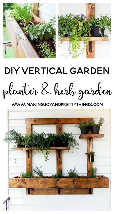 Diy Vertical Herb Garden Planter Making Joy And Pretty Things